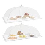 Simply Genius Extra Large Food Tents (2 Pack) 47x26 Pop-Up Food Tents/Food Covers For Outdoors, Reusable and Collapsible, Food Nets