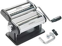 MASTERPRO-Extra Wide Pasta Machine Stainless Steel/Black Carbon Steel 180mm