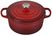 Le Creuset Signature Cast Iron Round Casserole, 22 cm - Cerise