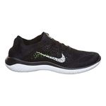 NIKE Women's WMNS Free RN Flyknit 2018, Black/White, 7.5 US