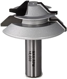 Infinity Cutting Tools 1/2" Shank, Lock Miter Jr. Router Bit, 3/8" to 3/4" Stock | Carbide Tip | Heavy-Duty | for Handheld Or Table Mounted Wood Router