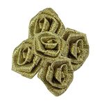 Utkarsh Set of 1 Pkt Handmade Golden Artificial Rose Flowers (100 Pcs approx in Each Pkt) for Home Birthday Parties Hall Craft Decorations, Wedding Invitation Card Decor, Gift Packing/wrapping