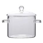 Glass Saucepan with Cover Heat-resi