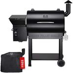 Z GRILLS ZPG-7002B 2024 Upgrade Wood Pellet Grill & Smoker, 8 in 1 BBQ Grill Auto Temperature Controls, inch Cooking Area, 700 sq in Black