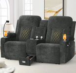 YONISEE Fabric Loveseat Recliner, R