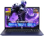 NIMO 15.6" IPS FHD-Gaming-Laptop, 8 Cores AMD Ryzen 7 6800H 32GB DDR5 RAM 2TB SSD (Beat i7-12700H, Up to 4.7GHz) AMD Radeon 680M GPU-Computer with 100W Type-C for Gaming Business Student 180°Viewing
