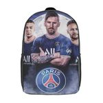 Yjyxbb Kids School Backpack 3D Printed Messi Neymar Mbappe Backpack Soccer Player Rucksack Sports Backpacks For Boys And Girls Fashion Knapsack 17inch