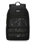 Puma Unisex-Adult Style Backpack, Black-Cool Mid Gray-AOP (9035401)