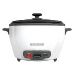 BLACK+DECKER 2-in-1 Rice Cooker and Food Steamer, 28 Cup (14 Cup Uncooked), White, RC5280