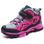 ZYLDK Kids Walking Hiking Boots Lightweigh Winter Warm Snow Non-Slip Outdoor Climbing Shoes