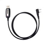 Retevis Programming Cable, 2 Pin, for Retevis RT24 RT27 RT668 RT617 RT86 RA89, Compatible with Baofeng UV-5R GT-5R BF-888S Quansheng JUCJET