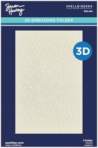 Spellbinders Sparkling Snow 3D Embossing Folder by Simon Hurley, Clear