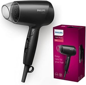 Secador de Viaje Phillips Essential Care BHC010/10 compacto, Potencia 1200 W, Negro