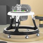 StarAndDaisy 360° Baby Walker 6-24 Months / 7 Level Height Adjustment Walker for Kids Boy and Girl with Intergrated RGB Lights, Switchable Food & Musical Toy Tray/Premium Baby Activity Walker