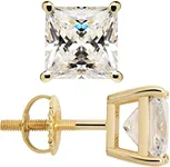 14k Yellow Gold Princess Cut Diamon