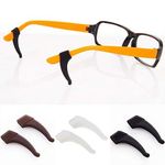 Eyeglass Strap Holder, Eyewear Retainer, Silicon Anti Slip Holder For Glasses Piece, Ear Hook, Eyeglass Temple Tip Combo of 3 Colors