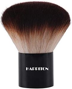 Kabuki Face Brush Foundation Brush for Powder Mineral Foundation Blending Blush Buffing Makeup Brush (Aluminum Handle)