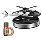 Gigicloud Car Air Freshener, Car Essential Oil Diffuser Ornament Helicopter-shaped Solar Energy Car Perfume Diffuser Solar-powered Fragrance Diffuser Desk Ornaments