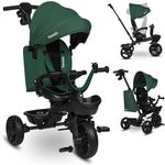 LIONELO Kori 2in1 Pushchair Three Wheeler for Kids from 18 Months to 5 Years up to 25 kg Tricycle/Stroller Bike with Parent Steering Control, 360-deg Swivel seat Harness Canopy Bucket Bag Cup Holder