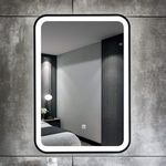Quality Glass Bathroom LED Mirror with Touch Sensor, Wall Mount, 3 Light Effects, Glass, Rectangular, LED-30 (18 x 24 Inch)