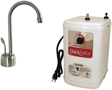 Westbrass A271H-07 Velosah 9" 1-Handle Hot Water Dispenser Faucet with Instant Hot Tank, Satin Nickel
