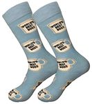 Balanced Co. World's Best Boss Dress Socks Michael Scott Funny Socks Crazy Socks Boss Socks (Light Blue)