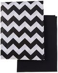 BabyDoll Chevron and Solid Crib Sheets, Black