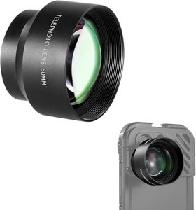 NEEWER Téléobjectif HD 60 mm Uniquement pour Plaque arrière de Filetage de 17 mm, grossissement 2X Compatible avec SmallRig Neewer iPhone Samsung Coque de téléphone avec Adaptateur d'objectif 17 mm,