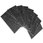 AULIGET 100 Piece Faux Stone Backsplash Peel and Stick PVC Tile, 3 Inch x 6 Inch Black Marble with White Grout Stick on Tiles for Backsplash Kitchen, Bathroom, Laundry Room, Camper, Fireplace