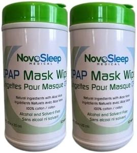 CPAP Cleaning Wipes-NovoSleep, 2 canisters of 62 wet wipes each ,All natural ingredients with Aloe Vera