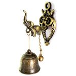 Gladworts Vintage Door Decoration Bell, Small Bells Elephant Wind Chimes Shop Doorbell Decor Magnetic Hanging Metal Wall Ornaments