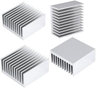 Awxlumv 4PCS Heat Sink Kit 40x40x20mm/ 1.57"x1.57"x0.79", Anodized Aluminium Heatsink Heat Sync Cooler 40mm for Cooling CPU VRM GPU Led Thermoelectric Peltier Cooler 3D Printers Stepper Motor