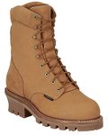 Chippewa Men's 9" Super DNA Lace-Up Waterproof Work Boot Steel Toe - 59417, Wheat, 12 Wide