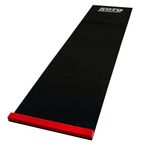 KOTO - Puzzle Dart Mat Red + Oche 237 x 60 cm, Incl. Score Indicator, Non Slip Carpet Dart Mat, Professional Dart Mat, Protect Floor and Darts