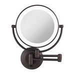 Zadro 20-Inch 10x Mag Next Generation Cordless Led Lighted Double Sided Round Wall Mirror