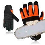 Intra-FIT Chainsaw Gloves Saw Protection on Left Hand Back, Cut-resistance Gloves EN ISO 11393-4, CLASS 1, EN 388: 4122X (Medium)