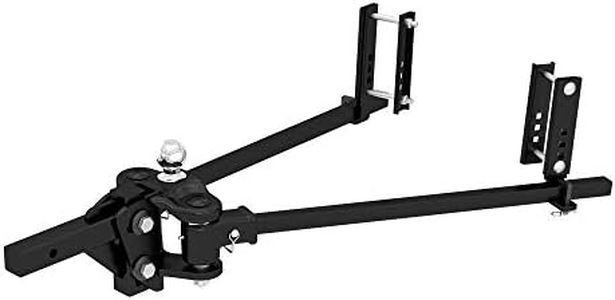 CURT 17501 TruTrack 4P Weight Distribution Hitch with 4X Sway Control, Up to 15K, 2-in Shank, 2-5/16-Inch Ball, Black