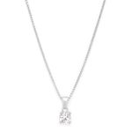 ZAVYA 925 Sterling Silver Solitaire Cubic Zirconia Anti Tarnish Rhodium Plating Pendant Necklace | Gift for Women and Girls | | With Certificate of Authenticity and 925 Hallmark