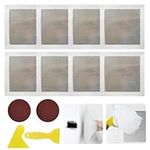 INBOLM 8Pcs Wall Repair Kit, Plasterboard Repair Patch Wall Repair Patch Drywall Repair Kit 4 inch Wall Repair Patches, for Ceiling Holes Cracks with Scraper and Sandpaper