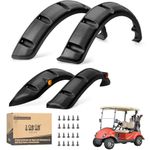 10L0L Golf Cart Front Rear Fender Flares for Yamaha G14, G16, G19, G22, with Metal Hardware, Set of 4