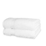 Bentley Priory Linens Hand Towels (2 PACK) for Bathroom Supreme Range 500GSM Super Soft Cotton Pack of 2 Absorbent and Quick Dry Hand Towels Set 50 x 85cm (WHITE)