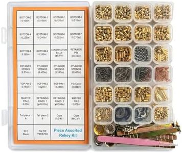 SC1 SC4 Compatible Rekey Kit for Residential Door – Includes Assorted Bottom Pins (#0–#9), Top Pins, Springs, Caps, Clips. Lock Re-Pinning & Maintenance Set for Homeowners/Landlords