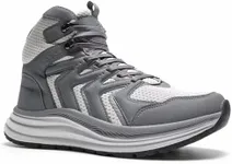 Men's Orthopedic Cushion Sole Hiking Boots: Arch Support Heel Spur Plantar Fasciitis Orthotic Hammer Toes Trail Sneakers, Cushion Sole Outdoor Indoor Gowalk Walking Working Ankle Boots Grey Size 14
