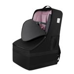 bruwaa Car Seat Bags for Air Travel, Large Durable Car Seat Travel Bag for Airplane, Reinforced Shoulder Straps,Airport Gate Check Bag, Infant Car Seat Cover for Airplane Travel