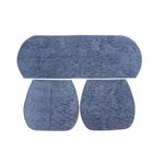 WashBerry Gray Solid Washable Polyester Car Seat Cover Non-Slip Mat for All Cars and Sofa Sets (3 Pieces Set)