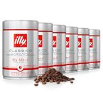 illy Classico Coffee Beans, Medium Roast, 100% Arabica, Ideal for Moka Pots, Filter, Espresso & Lungo, 250g x 6