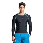Boldfit Swimming Costume for Man Swimming Tshirt for Men UPF 40+ Sun Protection Swim wear for Man Chlorine-Resistant Full Sleeves Tshirt Quick-Dry Swimwear for Boys Swim wear