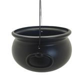 Halloween Candy Bowl, 12.6inch Plastic Cauldron Candy Bowl with Handle, Large Witch Black Cauldron Halloween Decorations for Trick or Treat Party Supplies