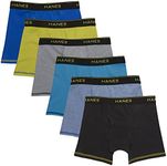 Hanes Boys' Mesh Boxer Briefs, 6-Pack, Moisture-Wicking Cotton Blend Mesh Briefs, 6-Pack (Color/Pattern May Vary)- X_Large