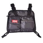 2OH6 Chest Bag For Men & Women | Crossbody, Sling & Waist Bag || With Built-In Phone Holder || Adjustable Rig Bag for Hiking, Camping, Night Running, Exercise & Workouts (Dark Grey)